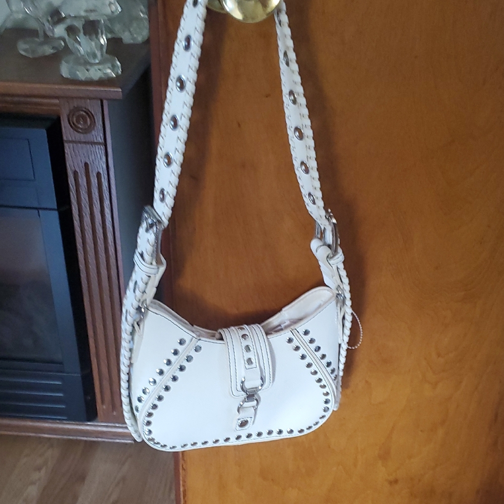 Urban Outfitters White Studded Shoulder Bag